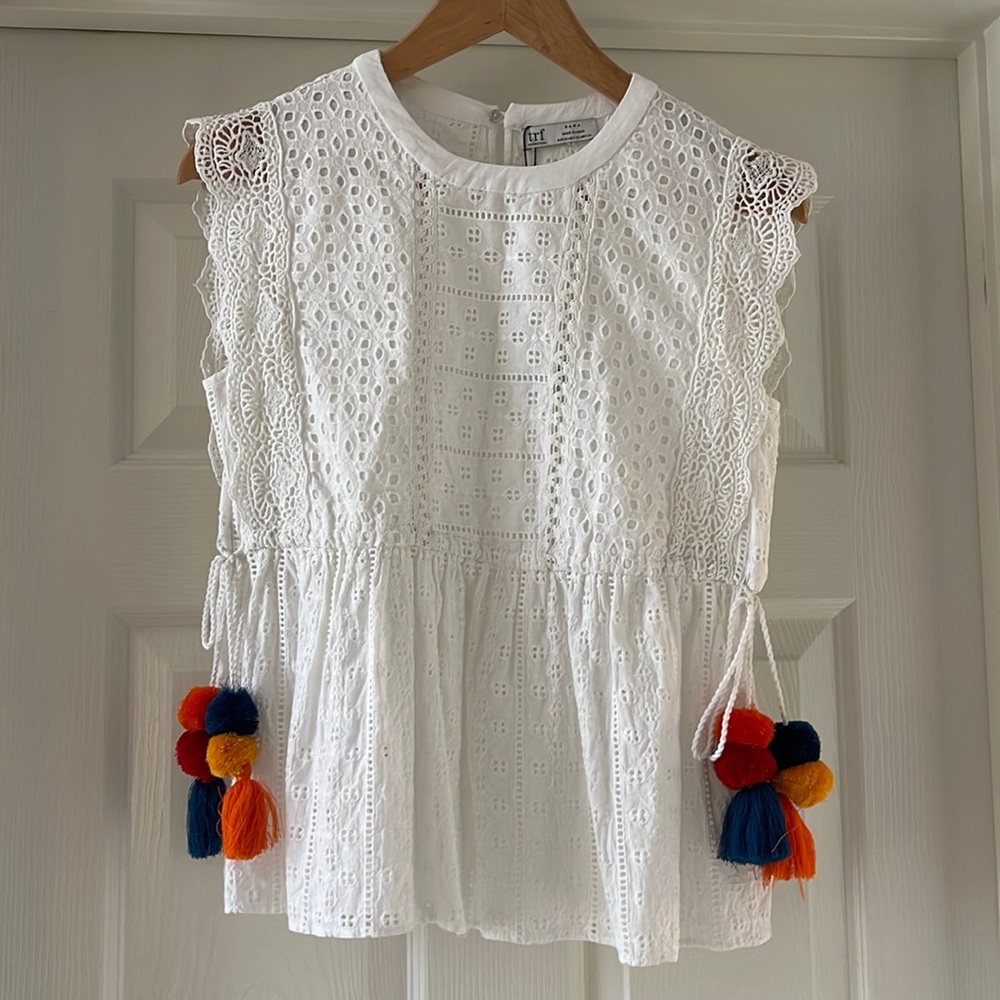 White ZARA sleeveless top